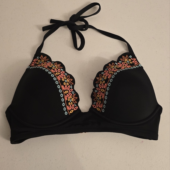 Women's Tropics Light Lift Eyelet Trim TriangleBikini Top-Shade & Shore Size 34D - Picture 4 of 13